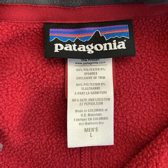 Patagonia full sleeve full zipper jacket men’s size L current size S - a hole - Picture 9 of 10